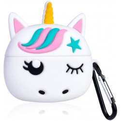 Airpod Pro Cute Design Cartoon Silicone Cover Skin for Airpod Pro Charging Case (Wink Unicorn)